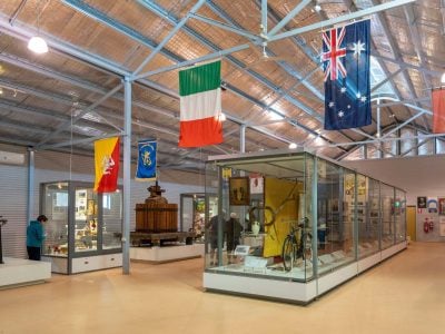The Italian Museum, located inside the Griffith Pioneer Park Museum, acknowledges the significant contribution of the Italian community to the social, cultural and physical development of Griffith and the Murrumbidgee Irrigation Area.